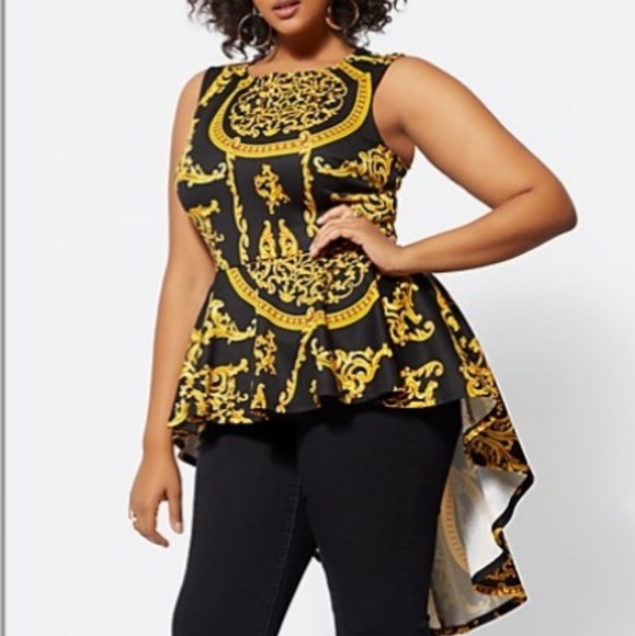 Fashion to Figure Tops - Fashion to Figure Plus Size Sleeveless Peplum Top